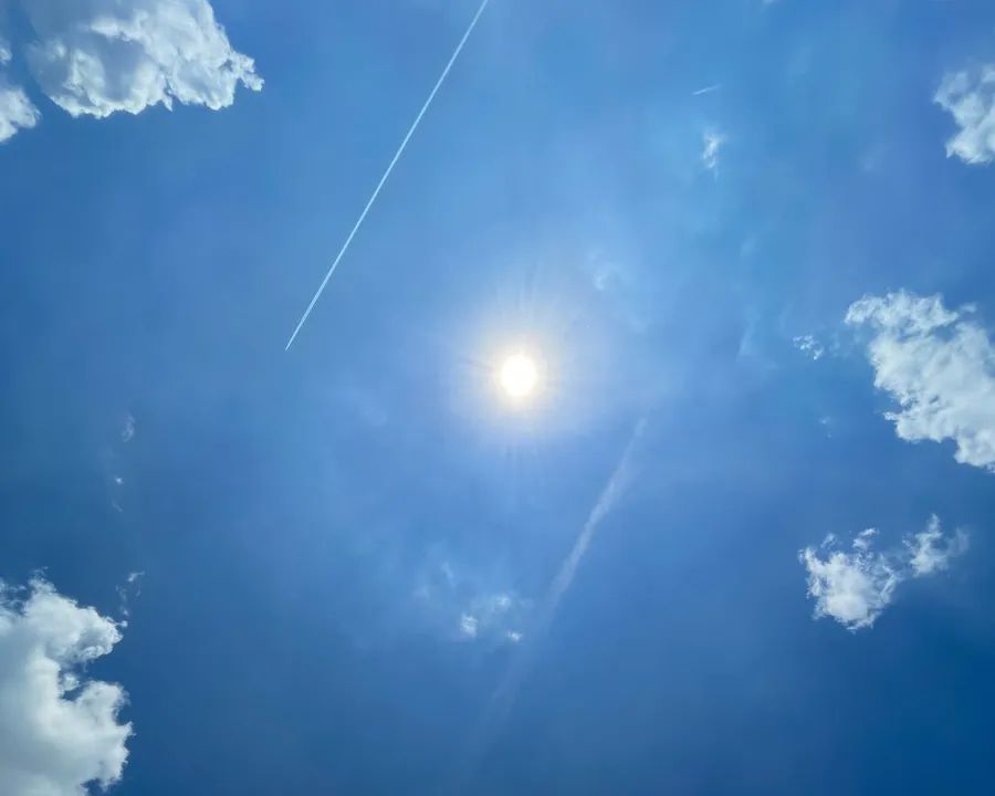 Blue sky in the south part of Vojvodina